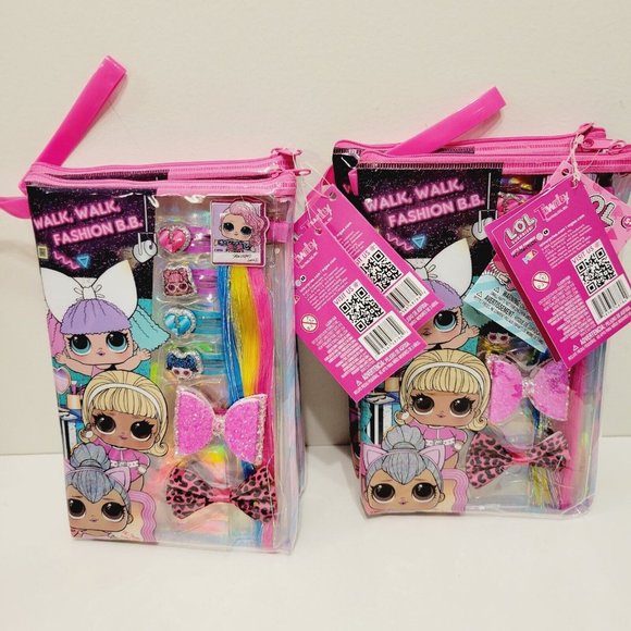 4 LOL Trolls Mini Backpacks Bows Hair Clips Barretts Accessories Party Favors - Picture 2 of 4